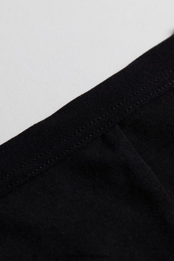 moterys juodas natūralios medvilnės trumpos kelnaitės Intimissimi apatinis trikotažas 248BPB1196