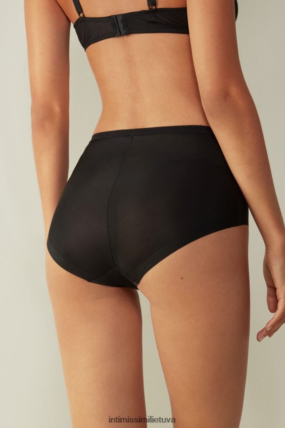 moterys juodas nematomo prisilietimo prancūziškos kelnaitės Intimissimi apatinis trikotažas 248BPB1146