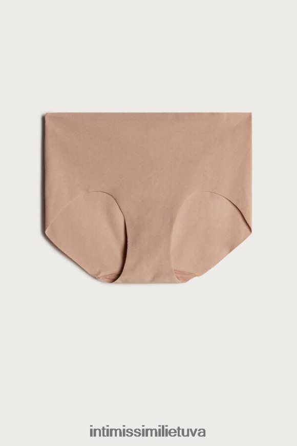 moterys švelnus smėlio spalvos lazeriu kirptos medvilnės prancūziškos kelnaitės Intimissimi apatinis trikotažas 248BPB1155