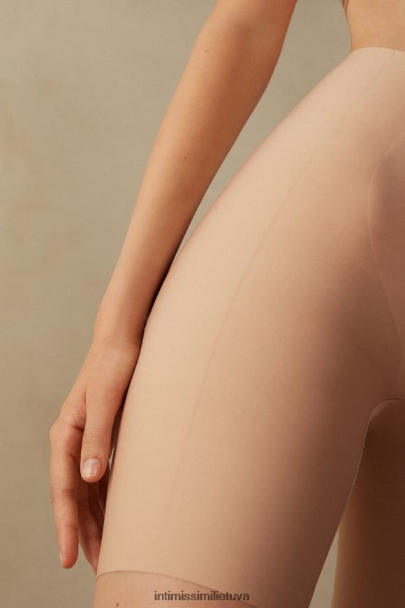 moterys švelnus smėlio spalvos neapdoroto kirpimo mikropluošto šortai Intimissimi apatinis trikotažas 248BPB1119