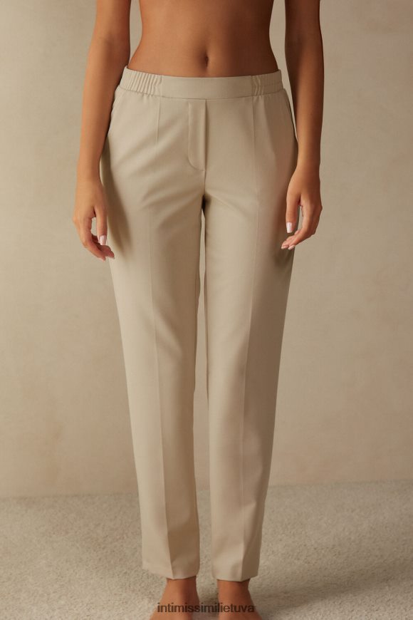 moterys migdolų tiesios kelnės su kišenėmis Intimissimi drabužiai 248BPB1361