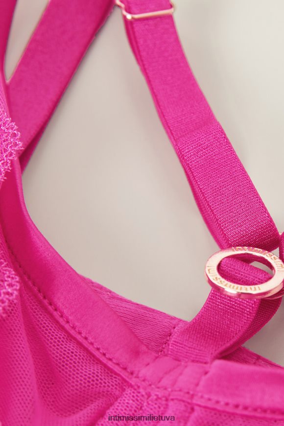 moterys Valentino rožinė sveva bebaimis moteriškumo balconette liemenėlė Intimissimi apatinis trikotažas 248BPB595