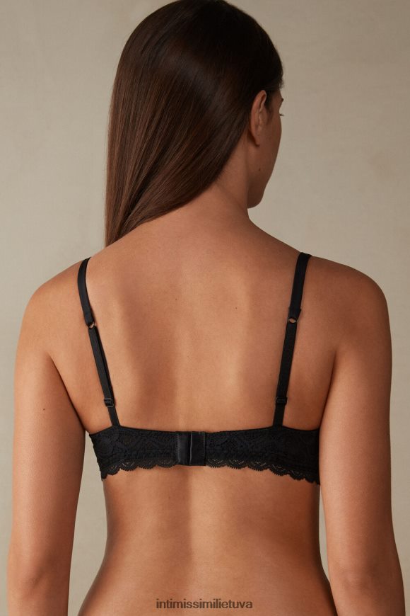 moterys juodas claudia nėriniuota balconette liemenėlė Intimissimi apatinis trikotažas 248BPB614