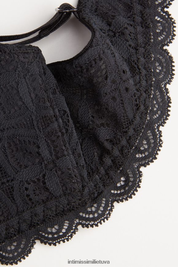 moterys juodas claudia nėriniuota balconette liemenėlė Intimissimi apatinis trikotažas 248BPB614