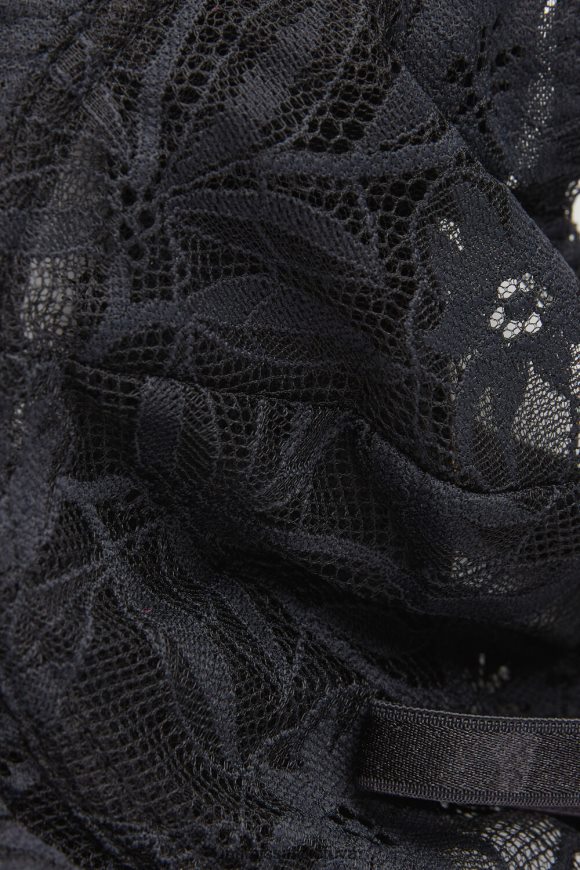 moterys juodas jausmingos gėlės balconette bandeau liemenėlė Intimissimi apatinis trikotažas 248BPB476