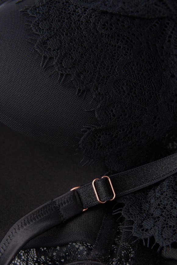 moterys juodas nuostabaus grožio paminkštinta balconette liemenėlė Intimissimi apatinis trikotažas 248BPB586