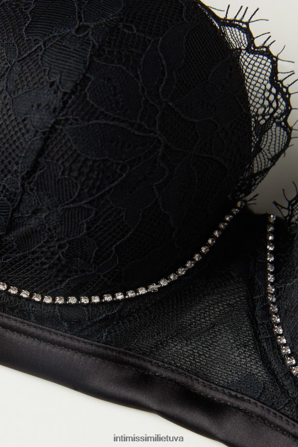 moterys juodas spindi aukštai kaip žvaigždės sofia balconette liemenėlė Intimissimi apatinis trikotažas 248BPB623