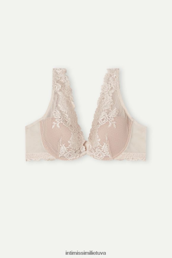 moterys rožinis šilkas gražių gėlių elena balconette liemenėlė Intimissimi apatinis trikotažas 248BPB621