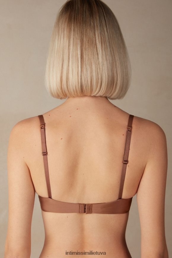 moterys tamsiai smėlio spalvos sofia itin lengva mikropluošto balconette liemenėlė Intimissimi apatinis trikotažas 248BPB631