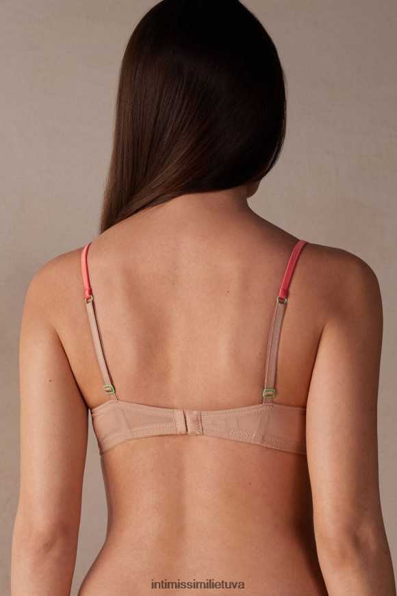 moterys švelni smėlio/daugiaspalvė saldainių spalvos sofia balconette liemenėlė Intimissimi apatinis trikotažas 248BPB512