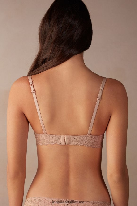 moterys švelnus smėlio spalvos claudia nėriniuota balconette liemenėlė Intimissimi apatinis trikotažas 248BPB605