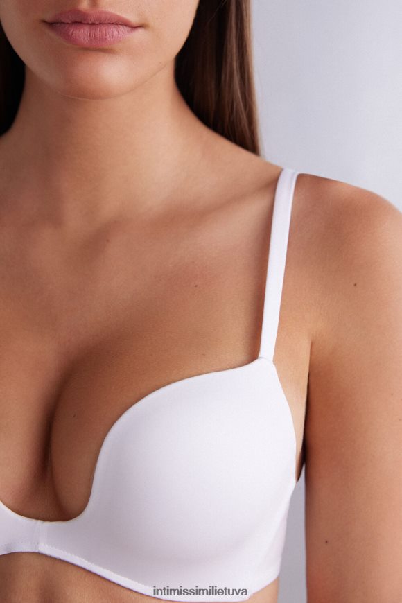 moterys baltas Monica itin lengva mikropluošto push-up liemenėlė Intimissimi apatinis trikotažas 248BPB491