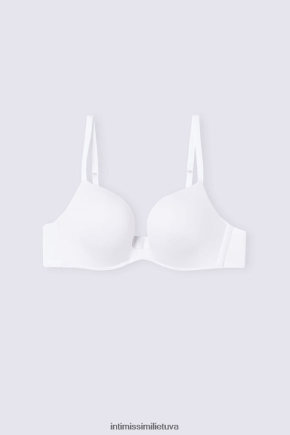 moterys baltas Monica itin lengva mikropluošto push-up liemenėlė Intimissimi apatinis trikotažas 248BPB491