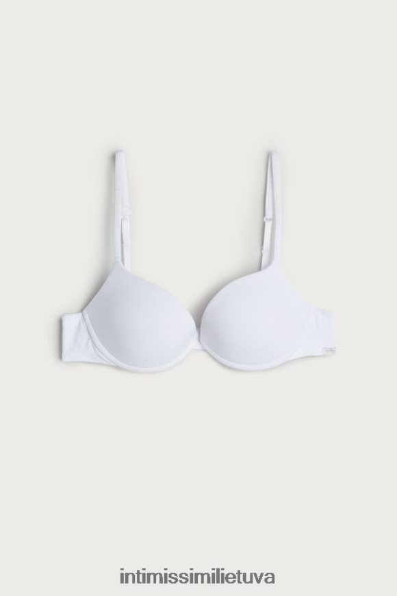 moterys baltas bellissima c cup medvilninė push-up liemenėlė Intimissimi apatinis trikotažas 248BPB832