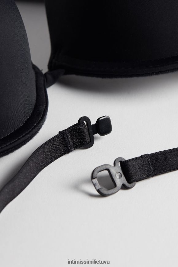 moterys juodas „Silvia“ daugiafunkcinė liemenėlė iš mikropluošto Intimissimi apatinis trikotažas 248BPB830