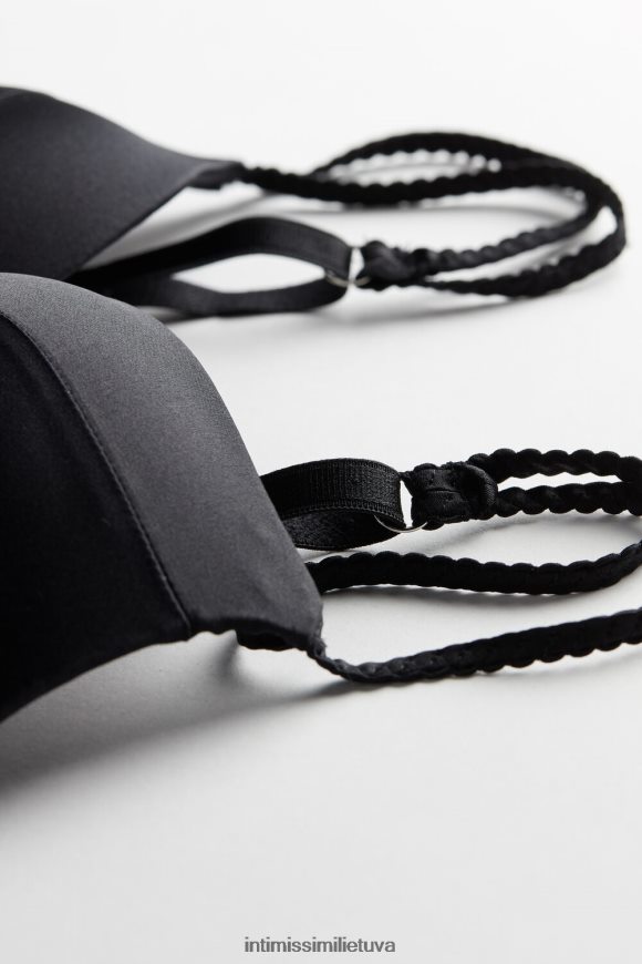 moterys juodas mia silk super push-up liemenėlė Intimissimi apatinis trikotažas 248BPB796