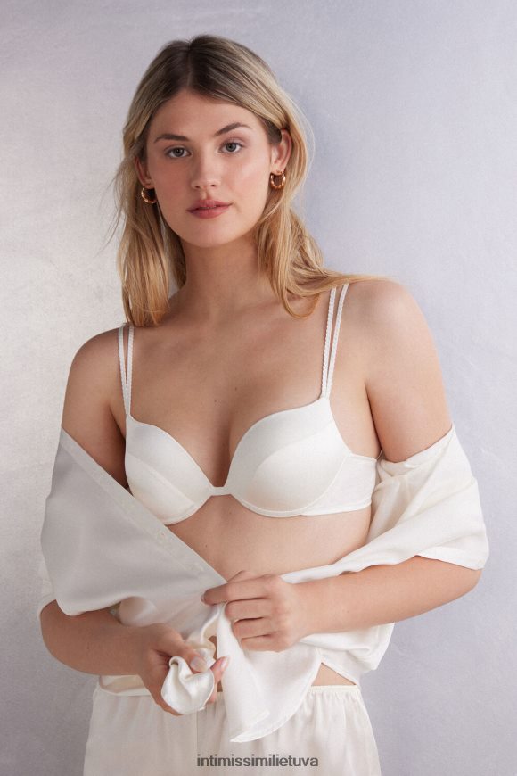moterys milteliai balti simona silk super push-up liemenėlė Intimissimi apatinis trikotažas 248BPB493