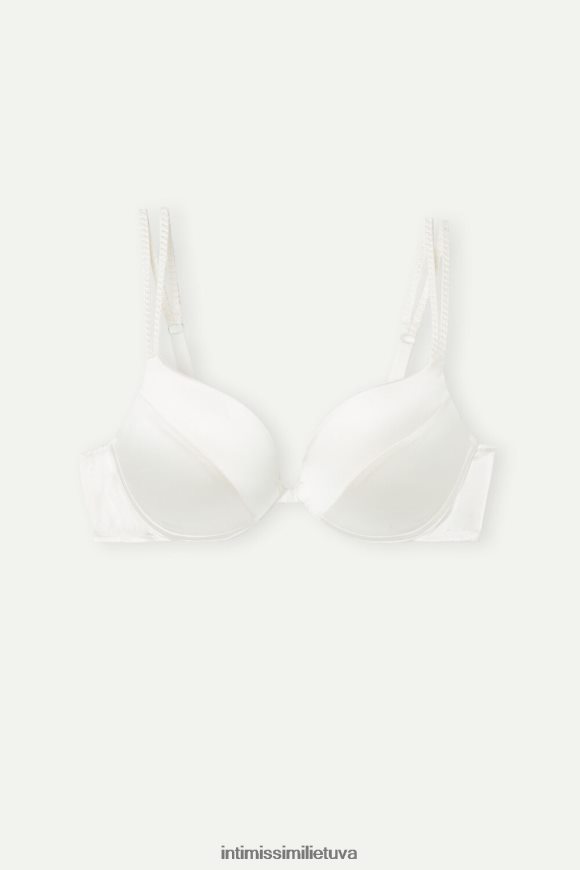moterys milteliai balti simona silk super push-up liemenėlė Intimissimi apatinis trikotažas 248BPB493