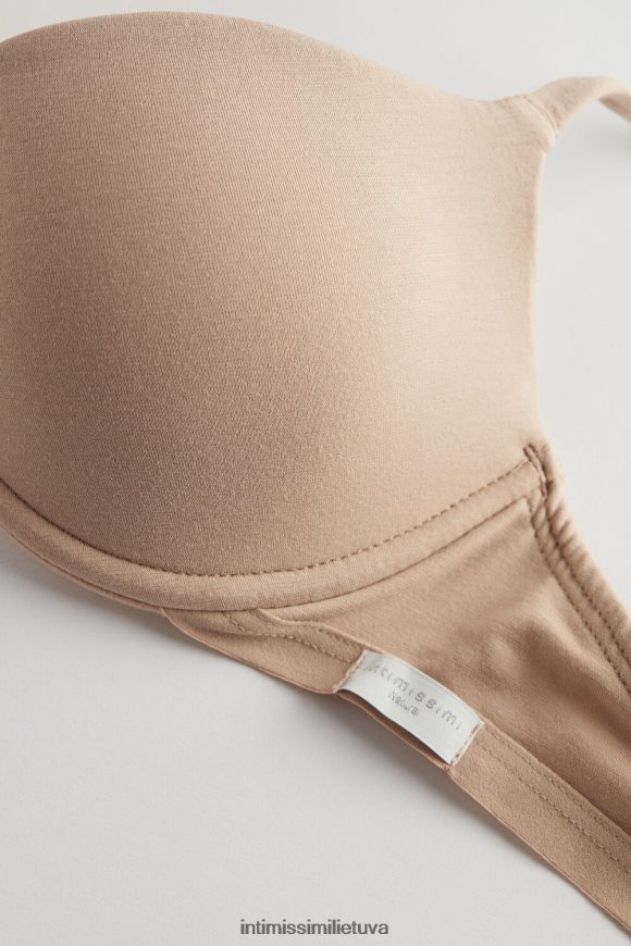 moterys švelnus smėlio spalvos bellissima c cup medvilninė push-up liemenėlė Intimissimi apatinis trikotažas 248BPB828