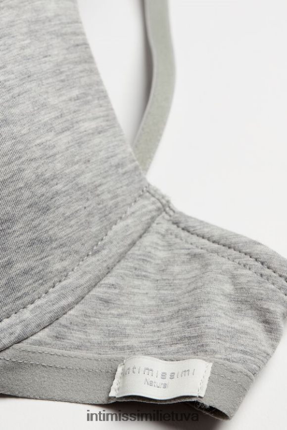 moterys šviesiai pilkas melanžas bellissima c cup medvilninė push-up liemenėlė Intimissimi apatinis trikotažas 248BPB829