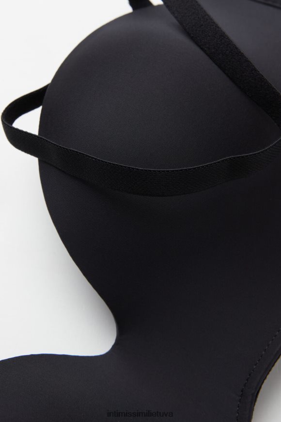 moterys juodas gioia itin lengva mikropluošto juostinė liemenėlė Intimissimi apatinis trikotažas 248BPB518