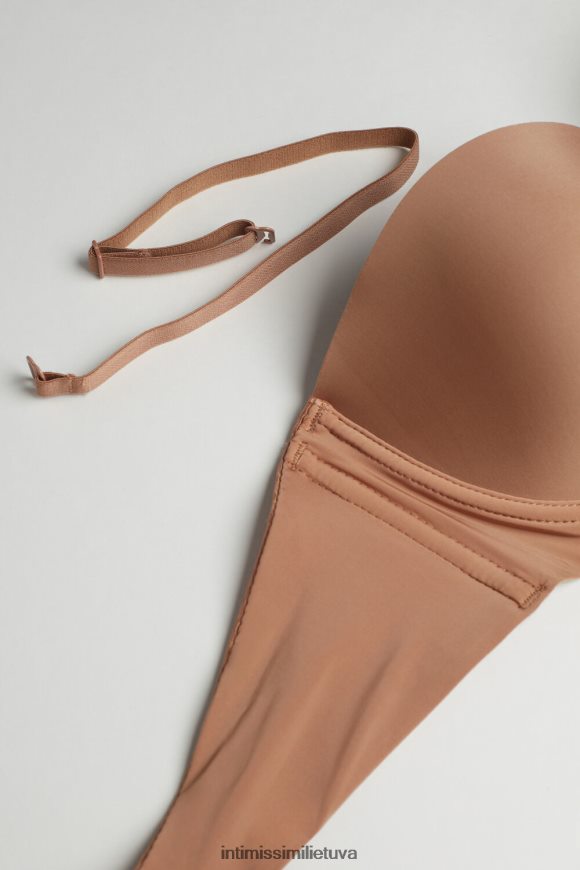 moterys vidutinio smėlio spalvos giada mikropluošto bandeau liemenėlė Intimissimi apatinis trikotažas 248BPB774