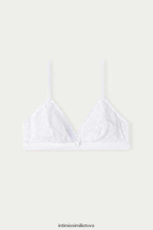 moterys baltas emma nėrinių trikampė liemenėlė Intimissimi apatinis trikotažas 248BPB675