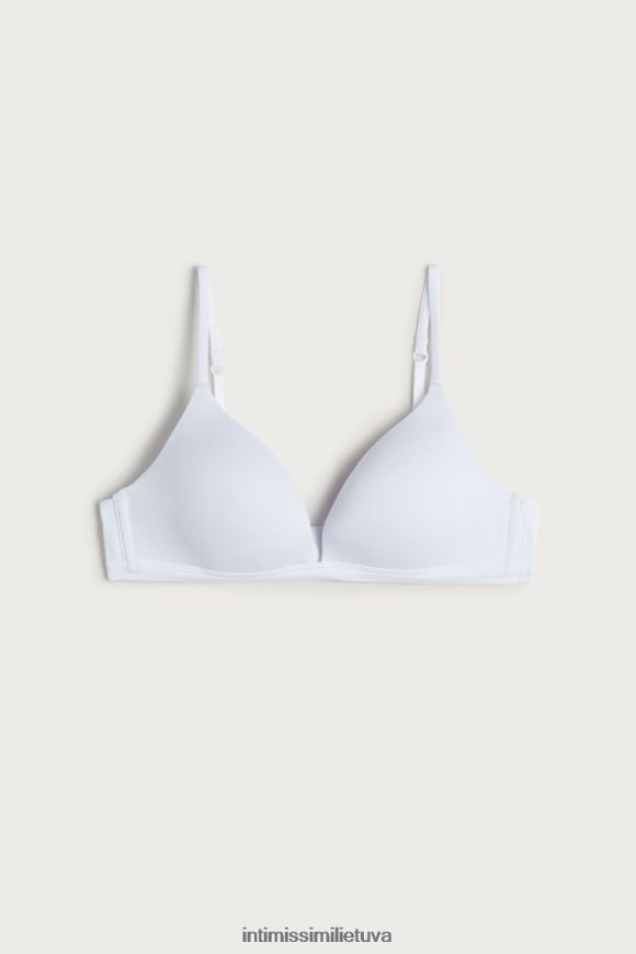 moterys baltas tiziana mikropluošto trikampė liemenėlė Intimissimi apatinis trikotažas 248BPB833