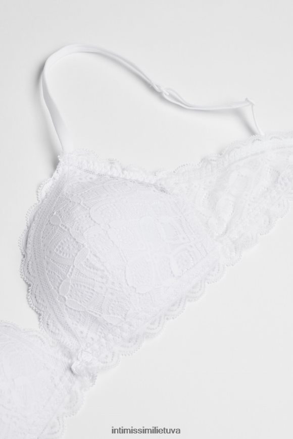 moterys baltas tiziana nėrinių trikampė liemenėlė Intimissimi apatinis trikotažas 248BPB713