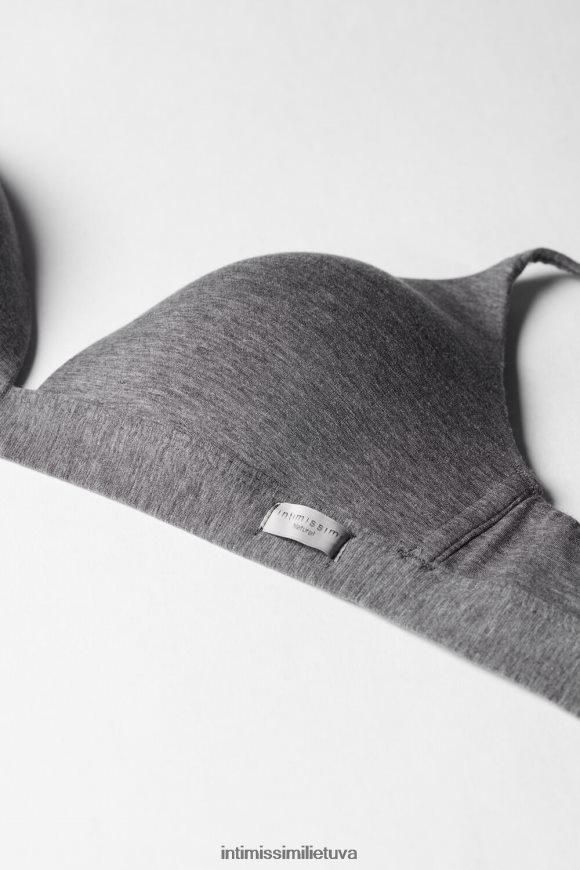 moterys debesų pilkos spalvos mišinys tiziana natūralios medvilnės trikampė liemenėlė Intimissimi apatinis trikotažas 248BPB723