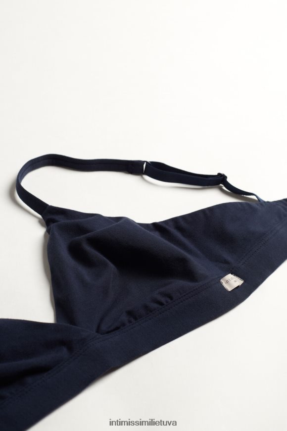 moterys intensyvi mėlyna emma natūralios medvilnės trikampė liemenėlė Intimissimi apatinis trikotažas 248BPB681