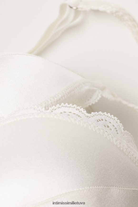 moterys milteliai balti tiziana šilko ir nėrinių trikampė liemenėlė Intimissimi apatinis trikotažas 248BPB786