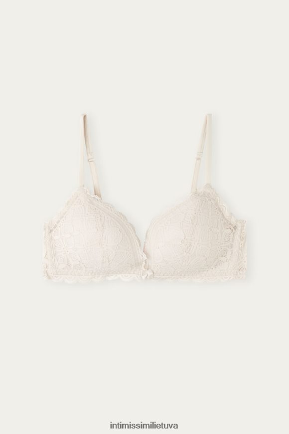 moterys rožinis šilkas tiziana nėrinių trikampė liemenėlė Intimissimi apatinis trikotažas 248BPB709