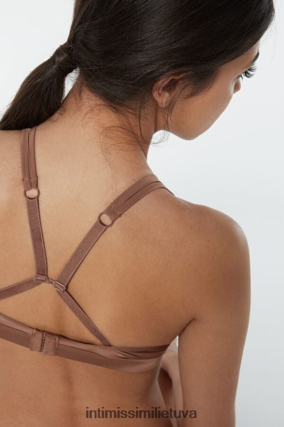 moterys tamsiai smėlio spalvos lara itin lengva mikropluošto trikampė liemenėlė Intimissimi apatinis trikotažas 248BPB771