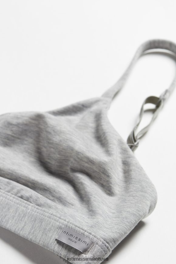 moterys šviesiai pilkas melanžas emma natūralios medvilnės trikampė liemenėlė Intimissimi apatinis trikotažas 248BPB754