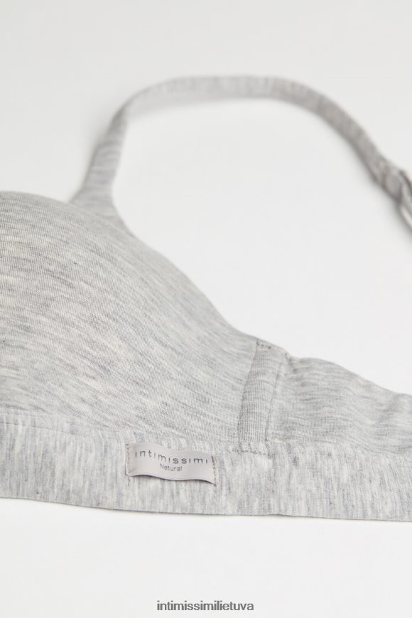 moterys šviesiai pilkas melanžas tiziana natūralios medvilnės trikampė liemenėlė Intimissimi apatinis trikotažas 248BPB739