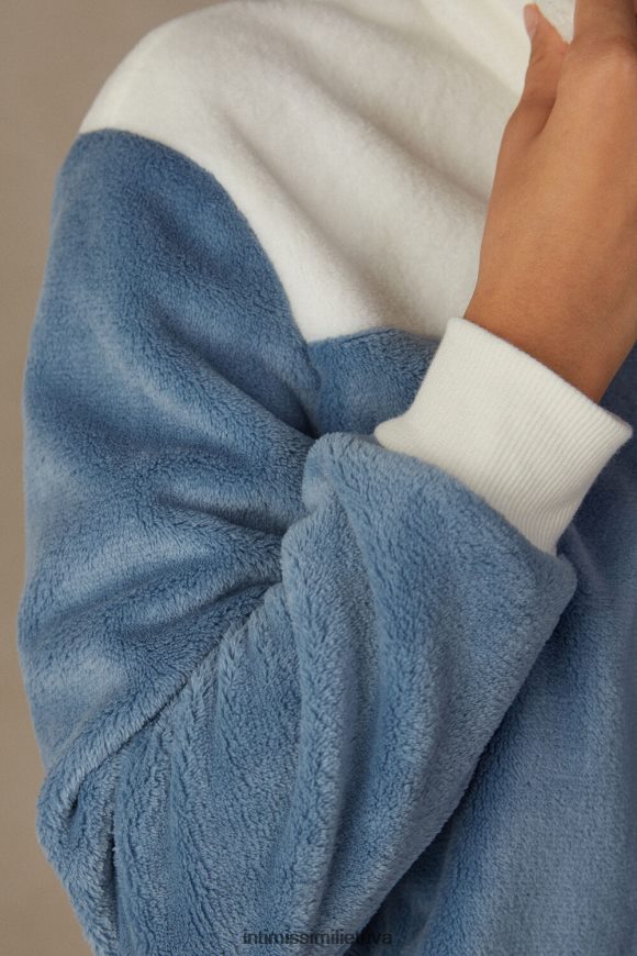 moterys bianco spalvotas blokinis vilnos bomberis Intimissimi drabužiai 248BPB1597