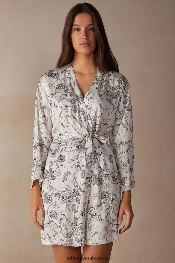 moterys gryno džiaugsmo spaudinys gryno džiaugsmo satino kimono Intimissimi drabužiai 248BPB1554