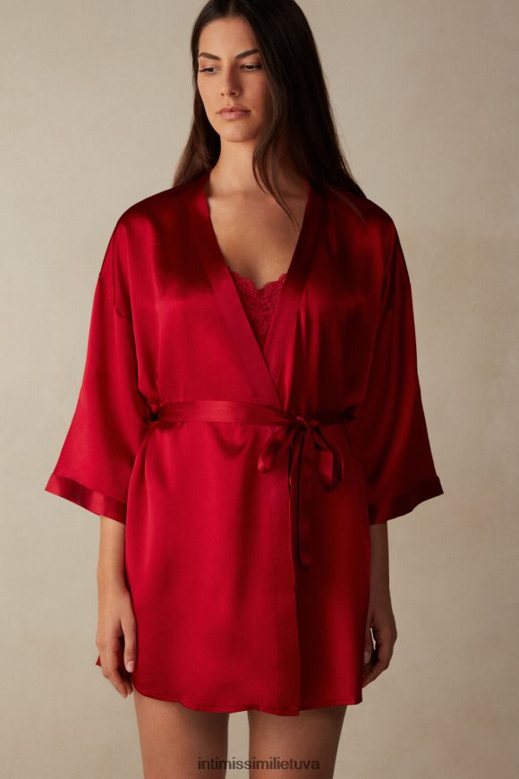 moterys raudona šilko kimono Intimissimi drabužiai 248BPB1678
