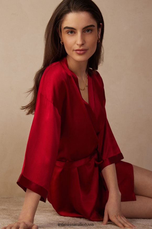 moterys raudona šilko kimono Intimissimi drabužiai 248BPB1678