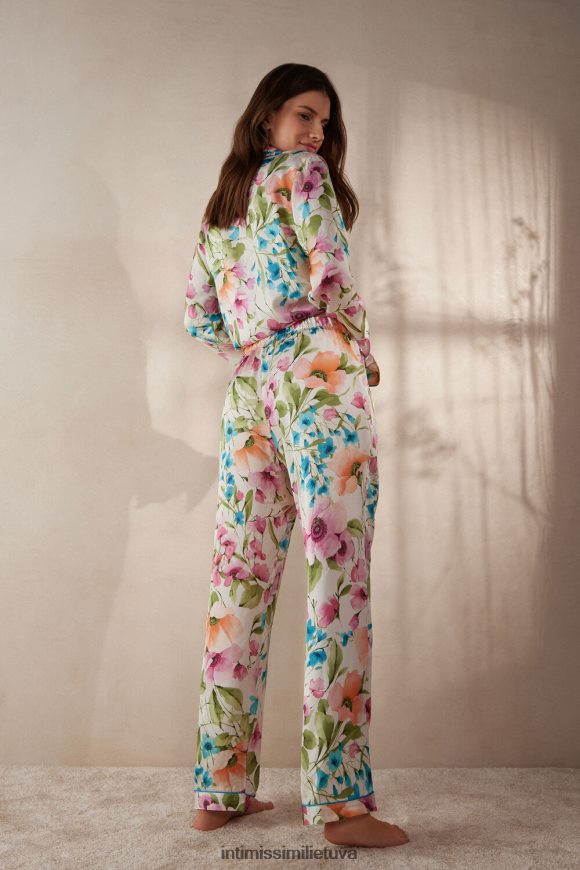 moterys botanikos dainų tekstai spausdinti botanical lyrics pilnos satino kelnės Intimissimi drabužiai 248BPB1558