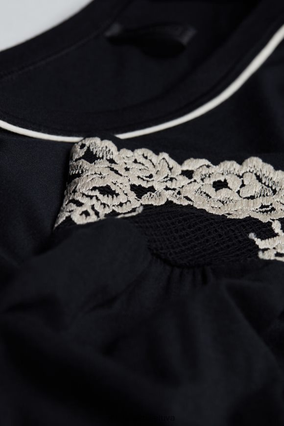 moterys juoda/dramblio kaulo gražių gėlių modalinis viršus Intimissimi drabužiai 248BPB1656