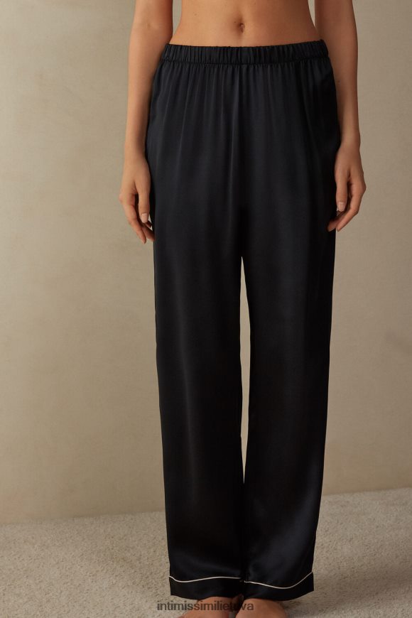 moterys juodas šilko satino kelnės Intimissimi drabužiai 248BPB1681