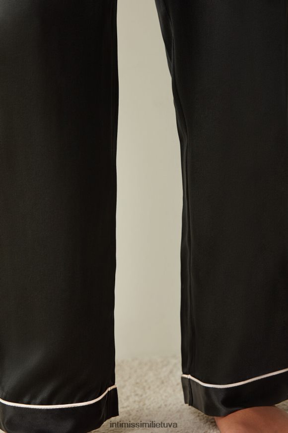 moterys juodas šilko satino kelnės Intimissimi drabužiai 248BPB1681