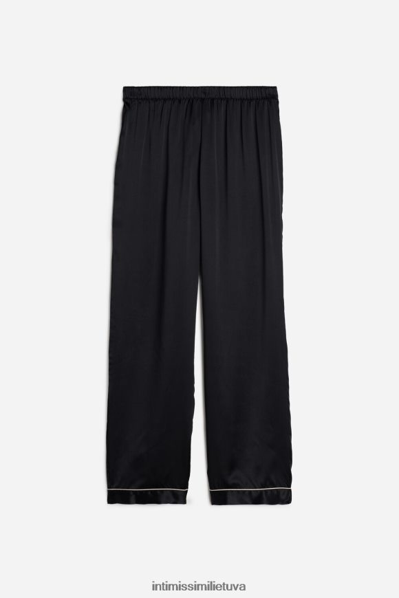 moterys juodas šilko satino kelnės Intimissimi drabužiai 248BPB1681