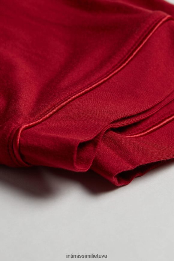 moterys raudona ilgos mikromodalinės kelnės Intimissimi drabužiai 248BPB1653