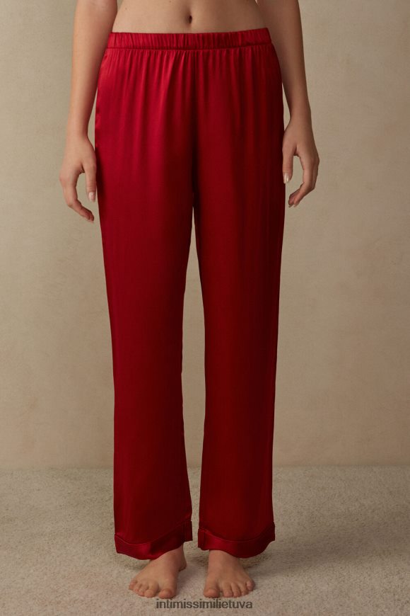 moterys raudona šilko satino kelnės Intimissimi drabužiai 248BPB1652