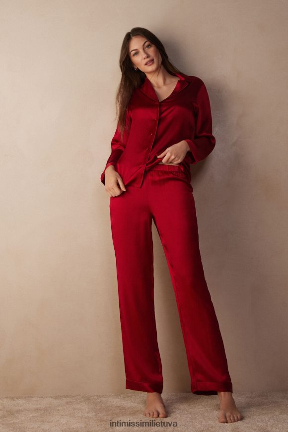 moterys raudona šilko satino kelnės Intimissimi drabužiai 248BPB1652