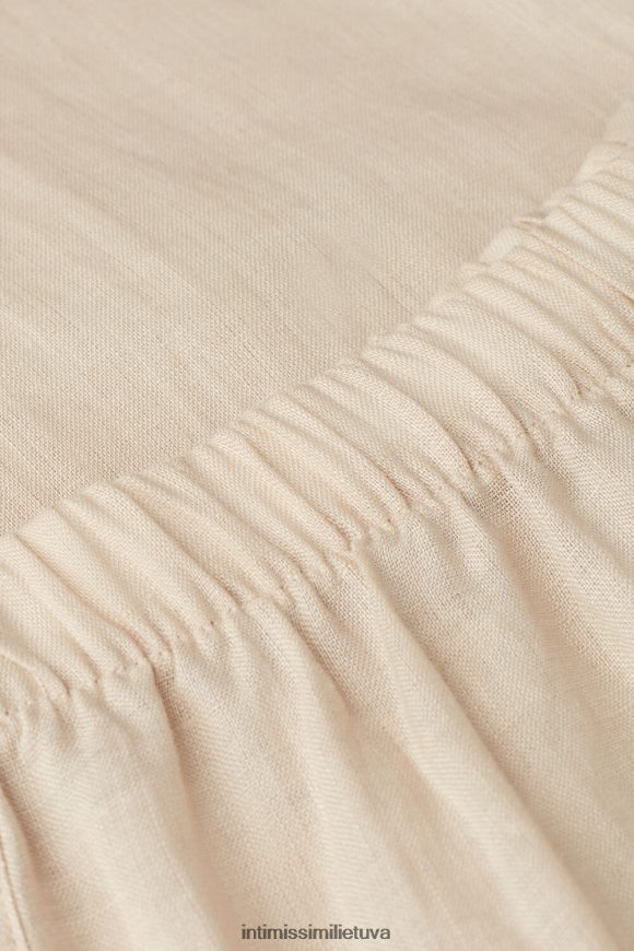 moterys smėlio spalvos virvė jachtos naktinės lininės pižamos kelnaitės Intimissimi drabužiai 248BPB1527