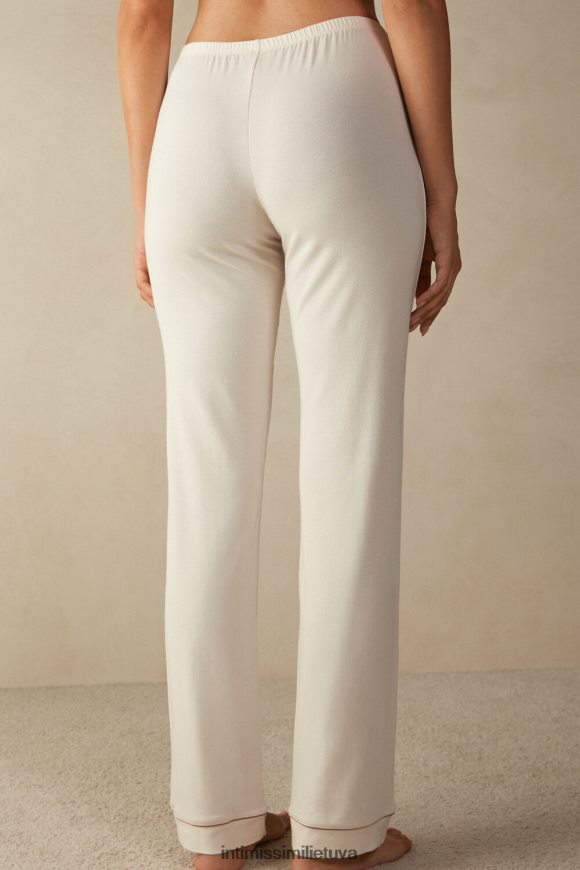 moterys vanilės dramblio kaulo ilgos mikromodalinės kelnės Intimissimi drabužiai 248BPB1616